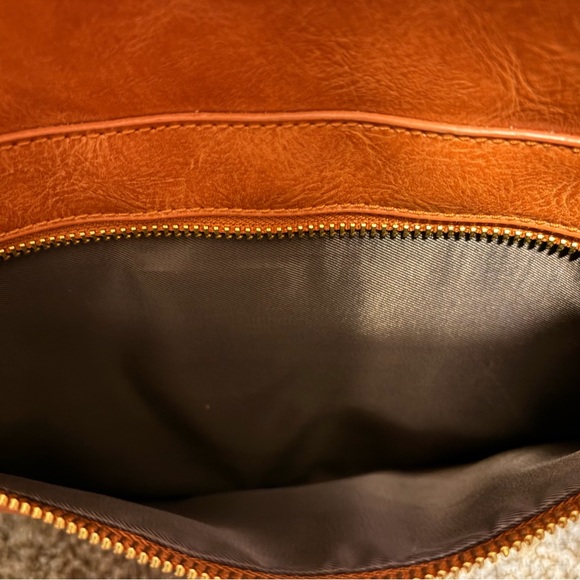 Elegant Tan Leather Backpack main image 11